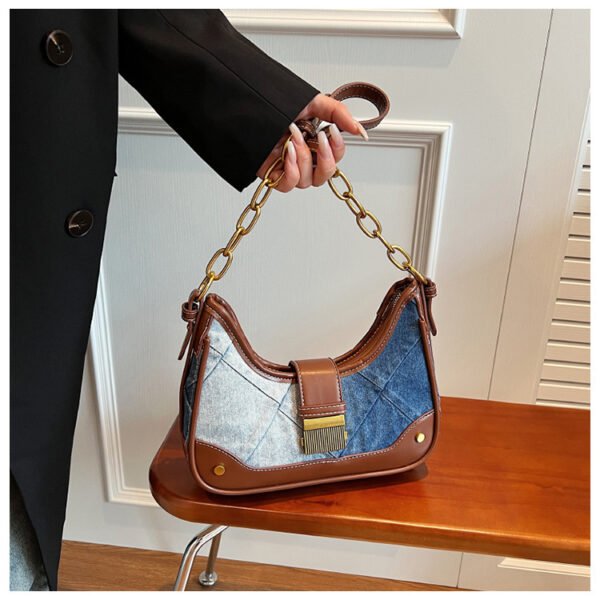 Nuevo bolso de hombro con cadena de diamantes con diseño de interés especial para mujer - Imagen 2