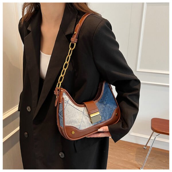 Nuevo bolso de hombro con cadena de diamantes con diseño de interés especial para mujer - Imagen 4