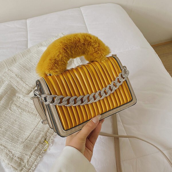 Bolso Mujer Otoño Versátil Pequeños Plisados ​​Diagonal - Imagen 8