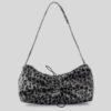 Bolso De Axila Con Rayas De Cebra Y Volantes Con Cordón De Otoño E Invierno Mujer - Imagen 4
