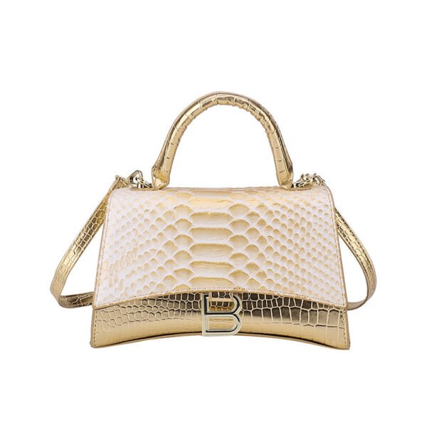Bolso de mano con estampado de serpiente B Word para mujer - Imagen 2