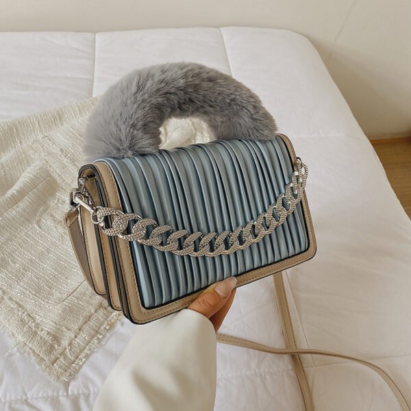 Bolso Mujer Otoño Versátil Pequeños Plisados ​​Diagonal - Imagen 9