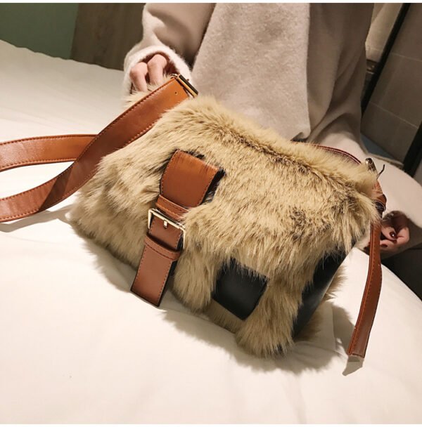 Bolso grande de felpa Bolso de hombro de gran capacidad para mujer - Imagen 3