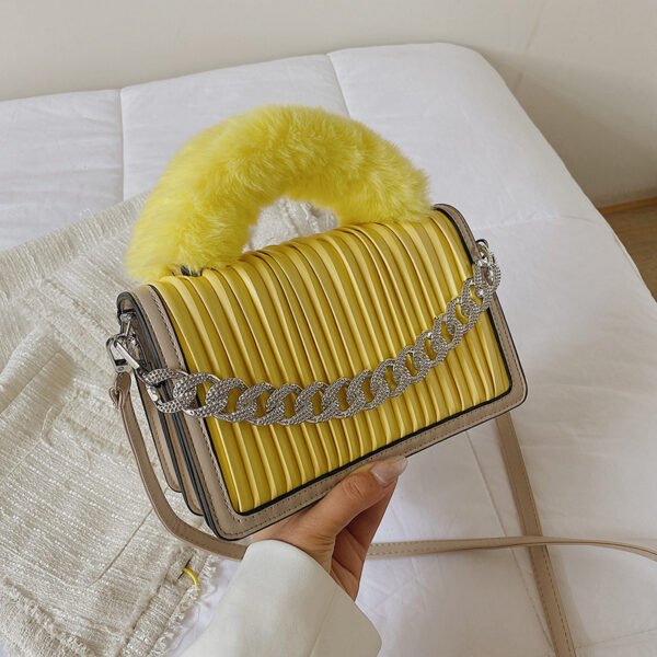 Bolso Mujer Otoño Versátil Pequeños Plisados ​​Diagonal - Imagen 5