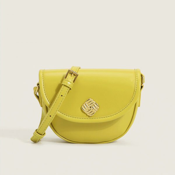 Bolso redondo Bolso de mujer con diseño de un solo hombro Mini bolso de sillín Bolso de mujer - Imagen 3
