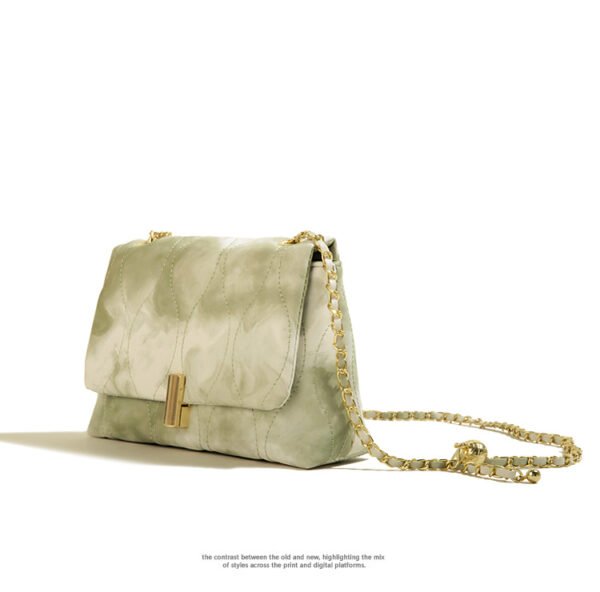 Texture Chain Crossbody Shoulder Small Square Bag - Imagen 6