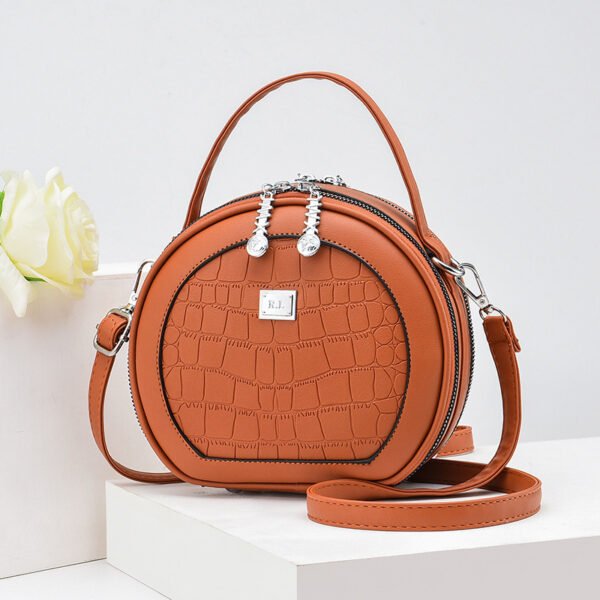 Bolso femenino de moda, bolso redondo pequeño de estilo coreano, bandolera de hombro a la moda - Imagen 3