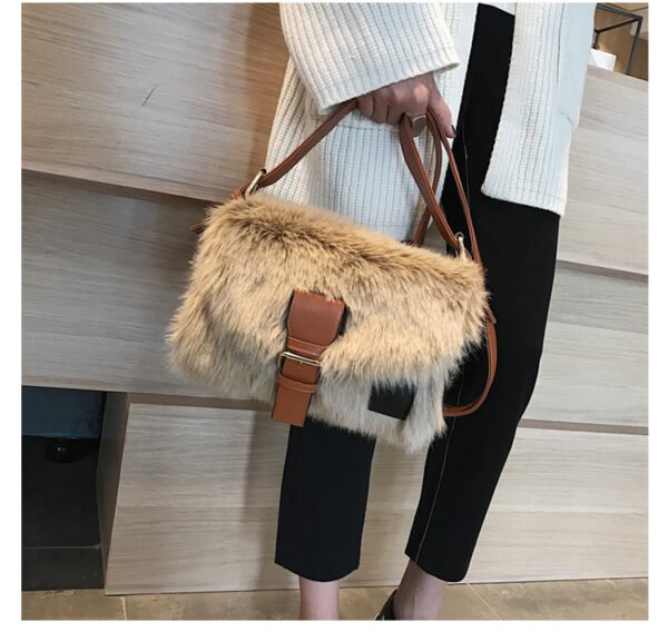 Bolso grande de felpa Bolso de hombro de gran capacidad para mujer - Imagen 6