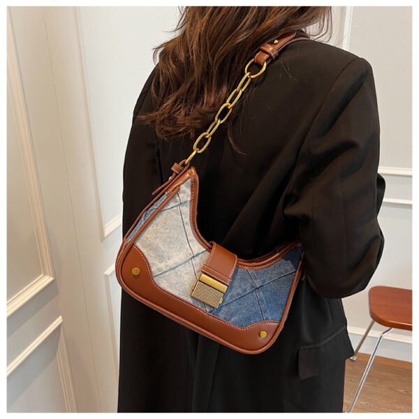 Nuevo bolso de hombro con cadena de diamantes con diseño de interés especial para mujer - Imagen 3