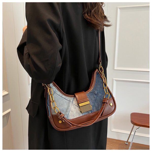 Nuevo bolso de hombro con cadena de diamantes con diseño de interés especial para mujer - Imagen 8