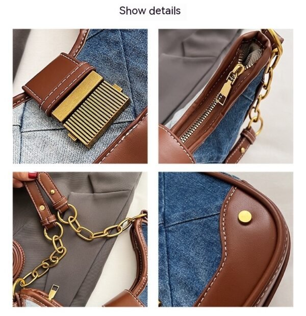 Nuevo bolso de hombro con cadena de diamantes con diseño de interés especial para mujer - Imagen 10