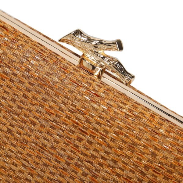 Simple Elegance Retro Straw Box Bag - Imagen 5