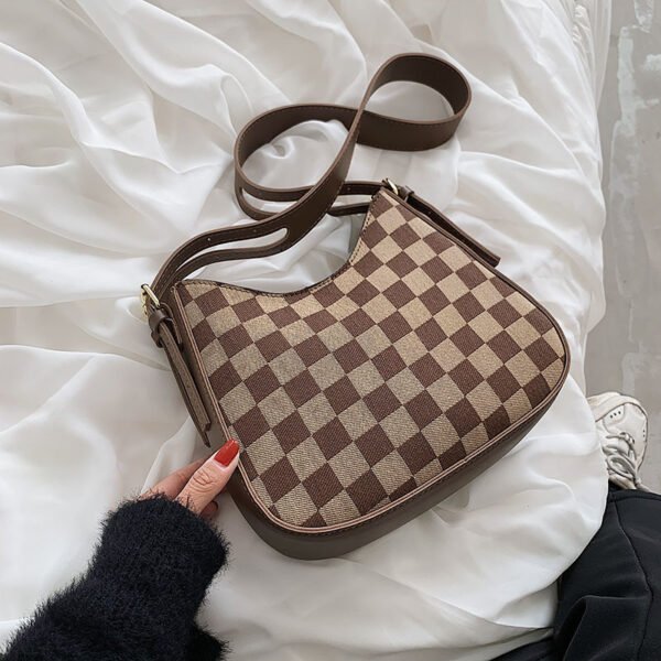 Bolso de mujer de viajero diario personalizado con estampado de cuadros - Imagen 3