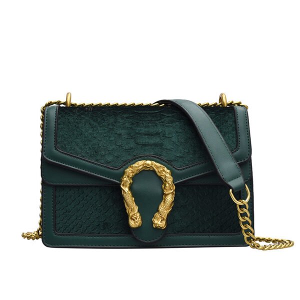 Bolso mensajero con cadena de un solo hombro - Imagen 7