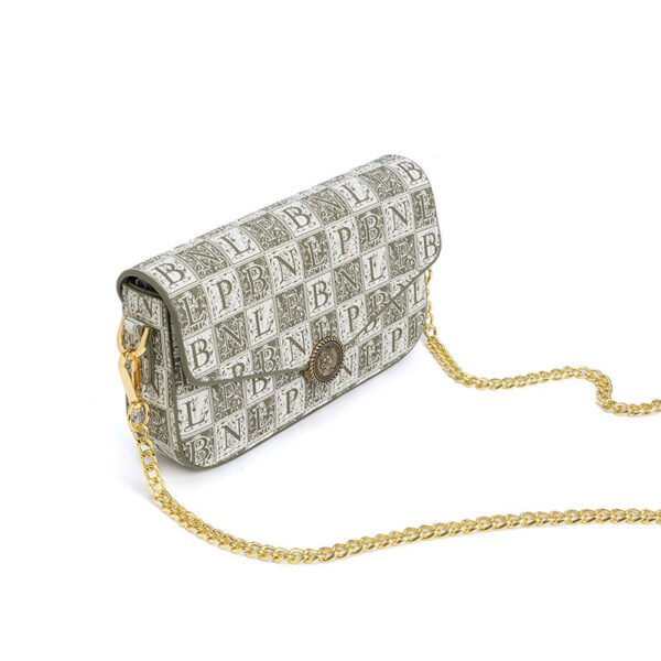 Bolso bandolera de mujer con cadena estampada - Imagen 2