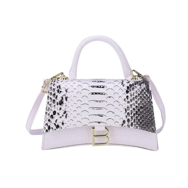 Bolso de mano con estampado de serpiente B Word para mujer - Imagen 8