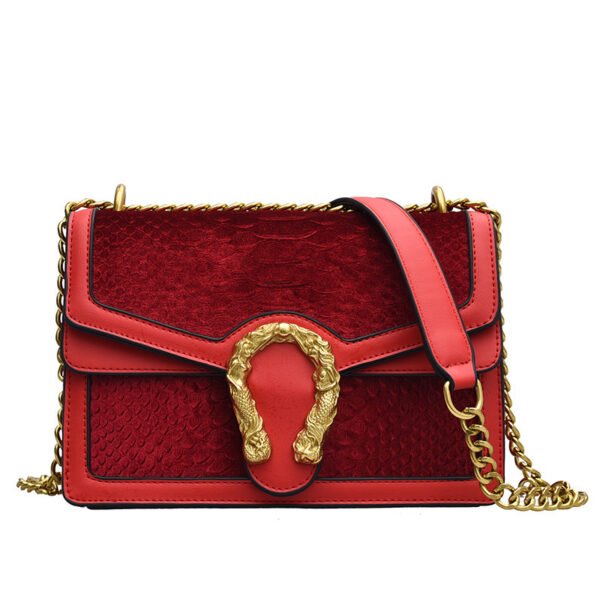 Bolso mensajero con cadena de un solo hombro - Imagen 5