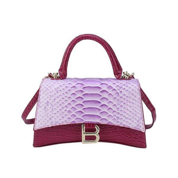 Bolso de mano con estampado de serpiente B Word para mujer - Imagen 6