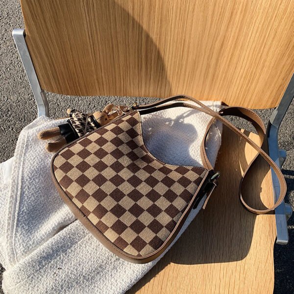 Bolso de mujer de viajero diario personalizado con estampado de cuadros - Imagen 5