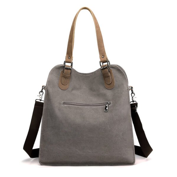 Bolso de lona de gran capacidad con retales retro a la moda para mujer - Imagen 4