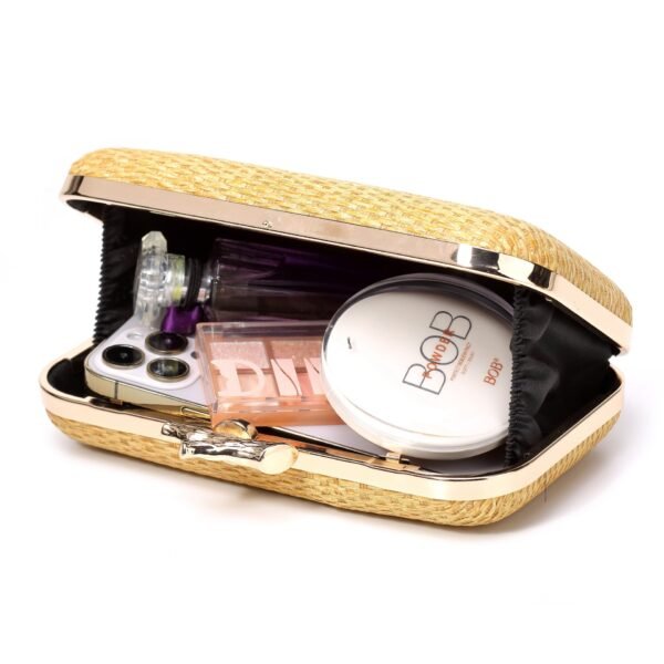 Simple Elegance Retro Straw Box Bag - Imagen 4
