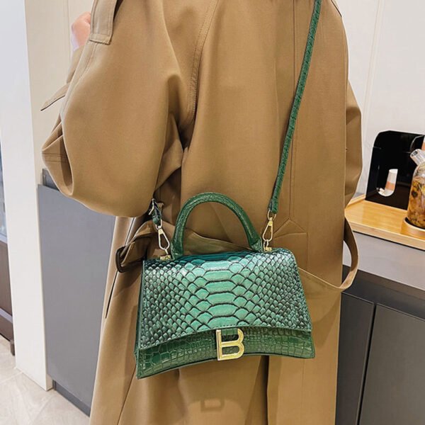 Bolso de mano con estampado de serpiente B Word para mujer - Imagen 3
