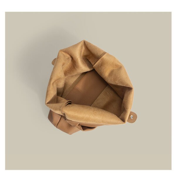 Bolso grande de cuero suave Bolso de hombro simple de moda - Imagen 9