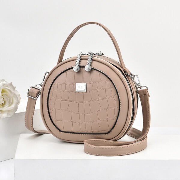 Bolso femenino de moda, bolso redondo pequeño de estilo coreano, bandolera de hombro a la moda