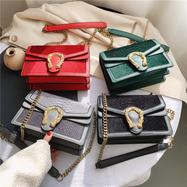 Bolso mensajero con cadena de un solo hombro - Imagen 6