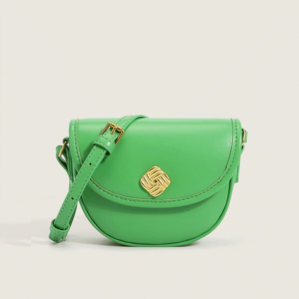 Bolso redondo Bolso de mujer con diseño de un solo hombro Mini bolso de sillín Bolso de mujer - Imagen 2