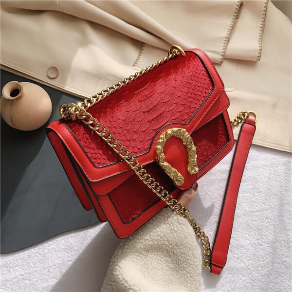Bolso mensajero con cadena de un solo hombro - Imagen 2