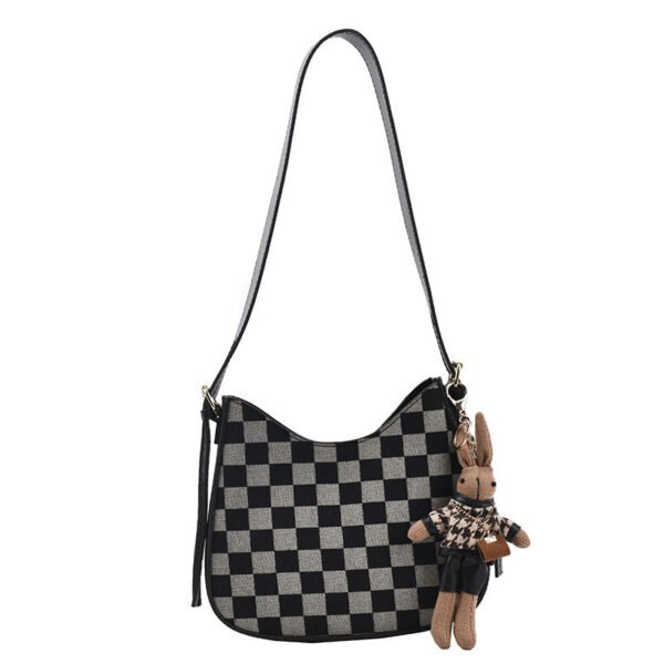 Bolso de mujer de viajero diario personalizado con estampado de cuadros - Imagen 7