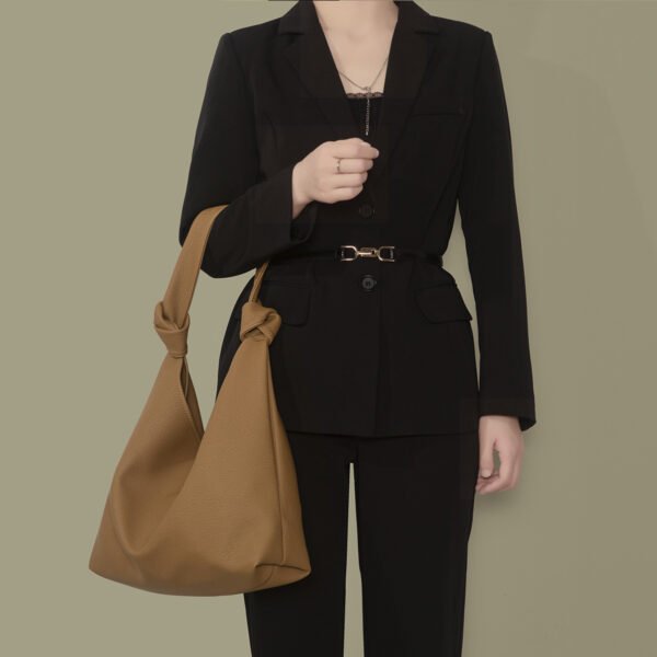 Bolso grande de cuero suave Bolso de hombro simple de moda
