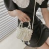 Bolso bandolera con cadena de perlas de mano nuevo y dulce para mujer - Imagen 2