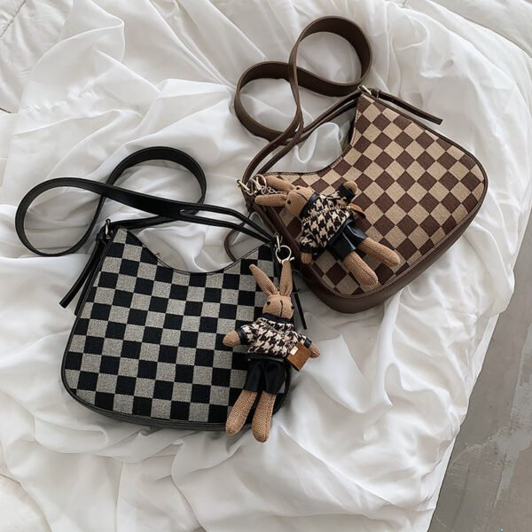 Bolso de mujer de viajero diario personalizado con estampado de cuadros